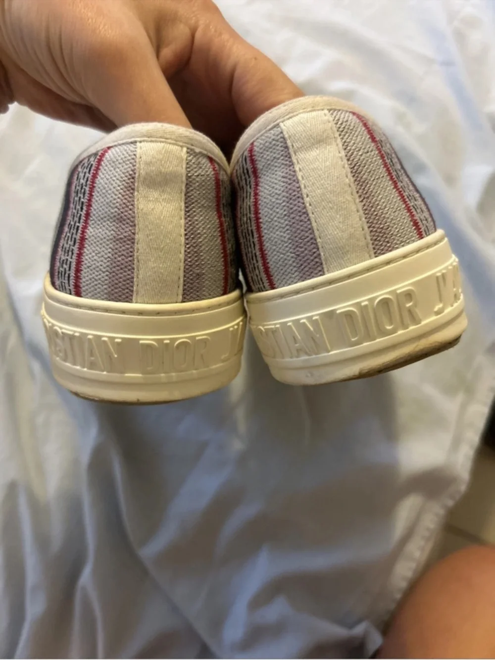 Christian Dior Canvas Rainbow Walk'N'Dior Sneakers 40 Multicolor Gucci Ladies - Picture 6 of 11